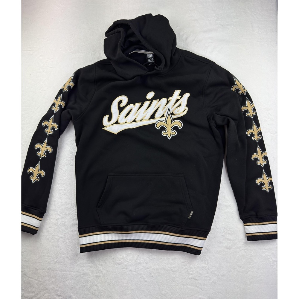New Orleans Saints Sweatshirt Mens Large Black NFL Football Hoodie Team Apparel